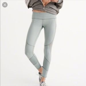 NWT Abercrombie and Fitch Mesh Moto Leggings Mint